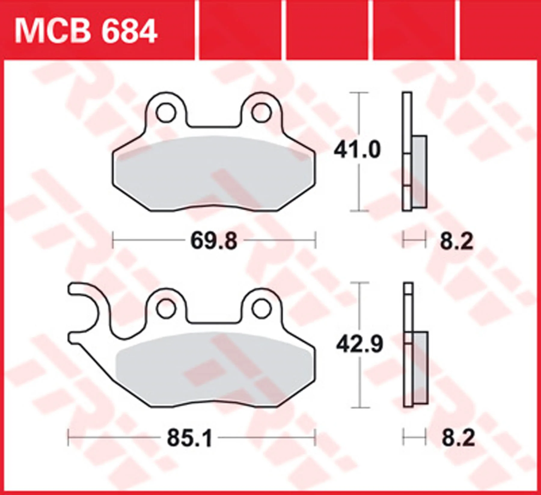 TRW SINTERED BRAKE PADS