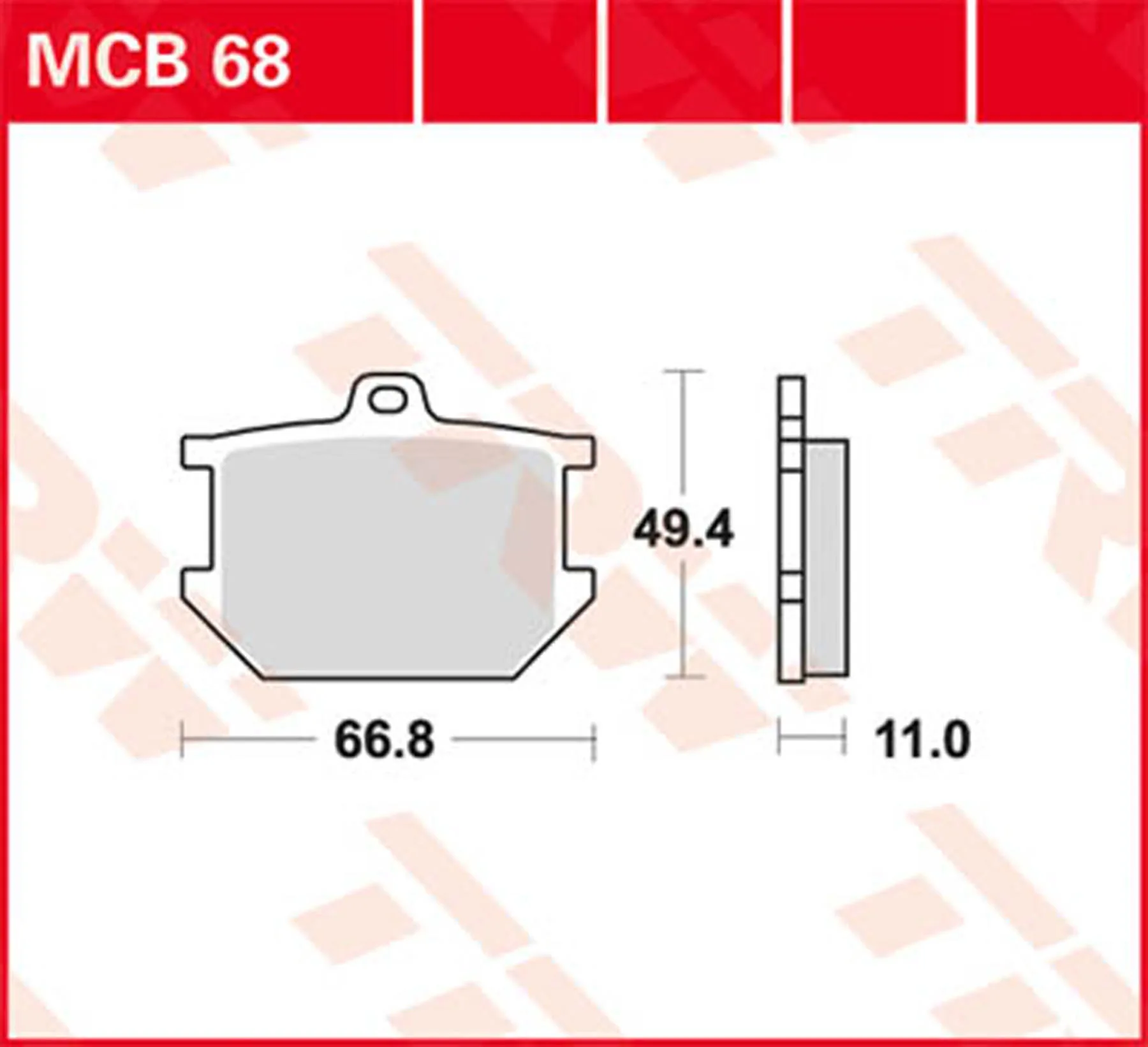 TRW BRAKEPADS ORGAN.