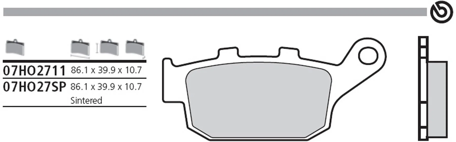 BREMBO PLAQUETTES D.FREIN