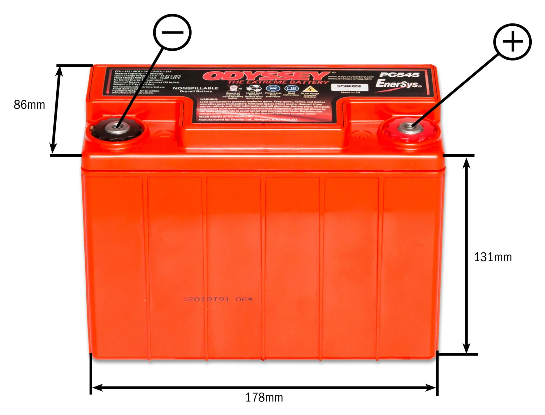 ODYSSEY REINBLEI BATTERIE