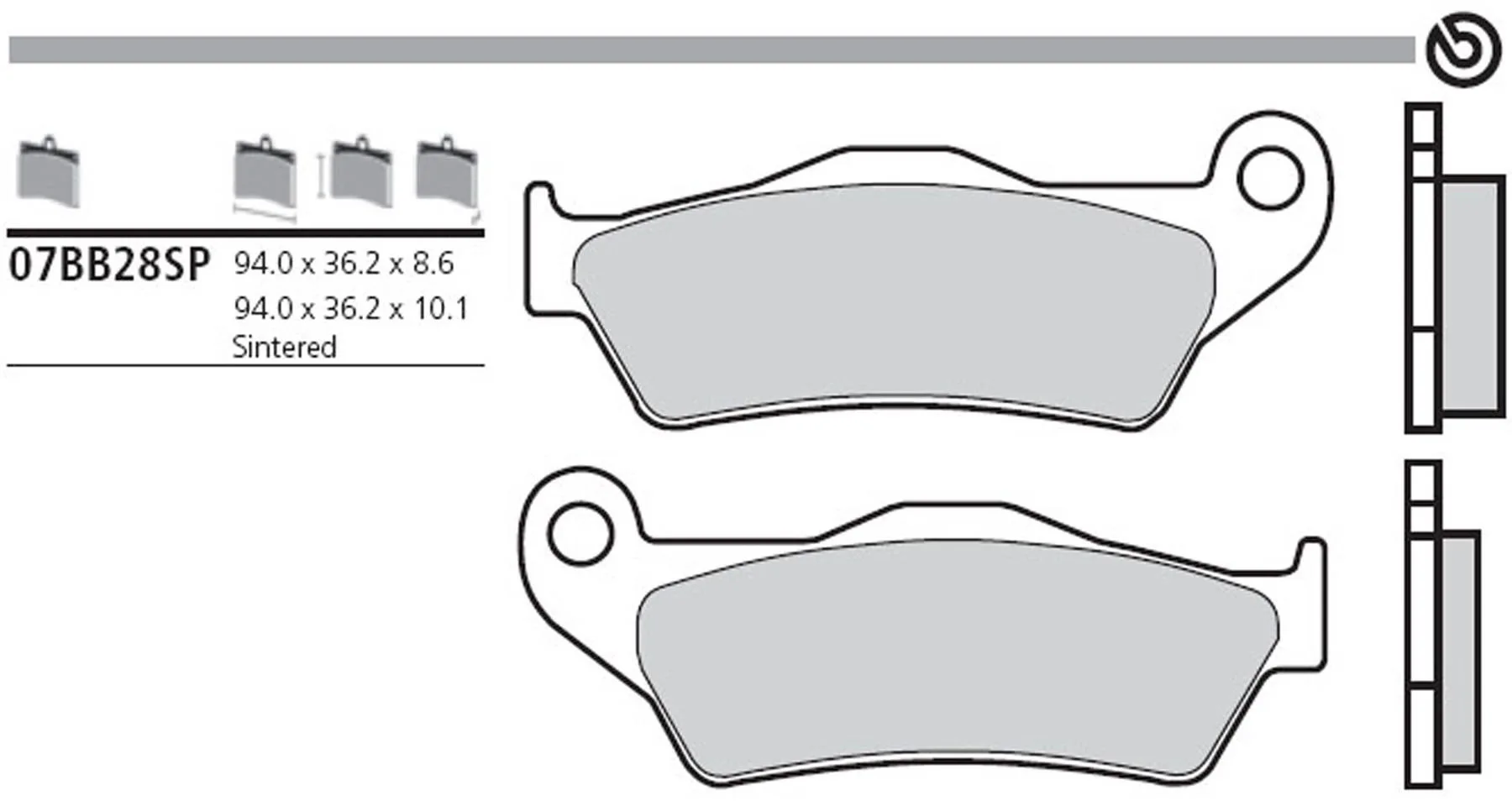 BREMBO BREMSEBEL. SINTER