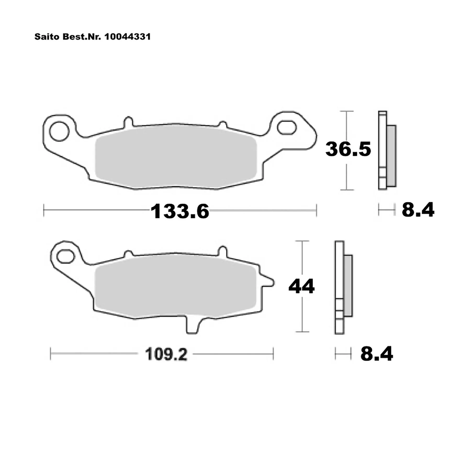 SAITO BRAKE-PADS ORGANIC