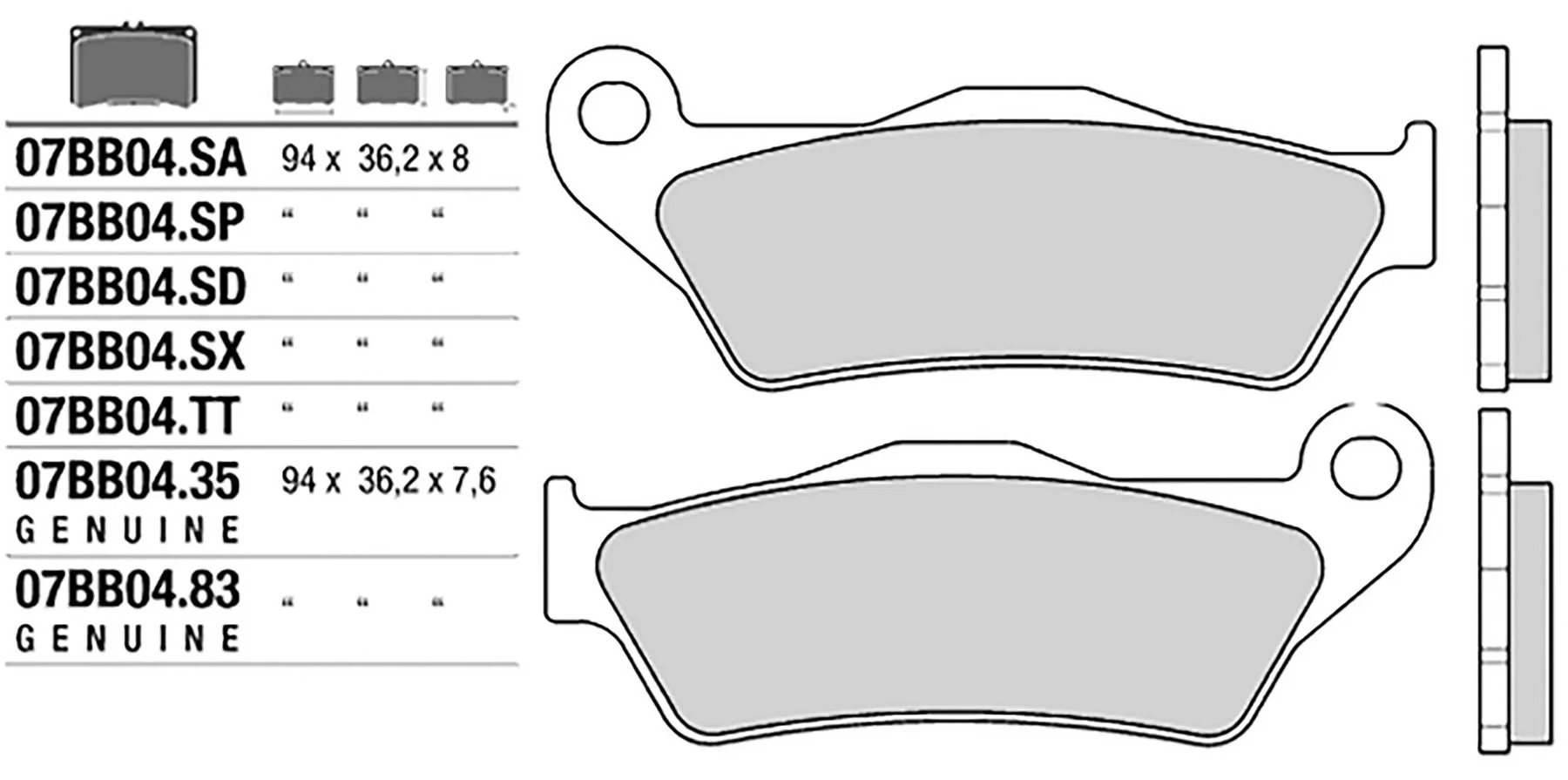 BREMBO BREMSBELAG