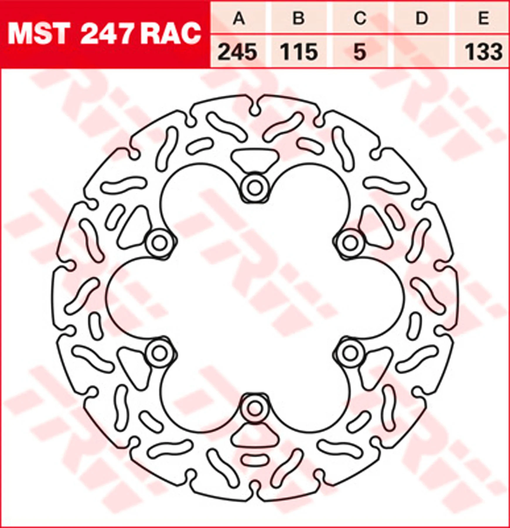 BREMSSCHEIBE RACING, TRW