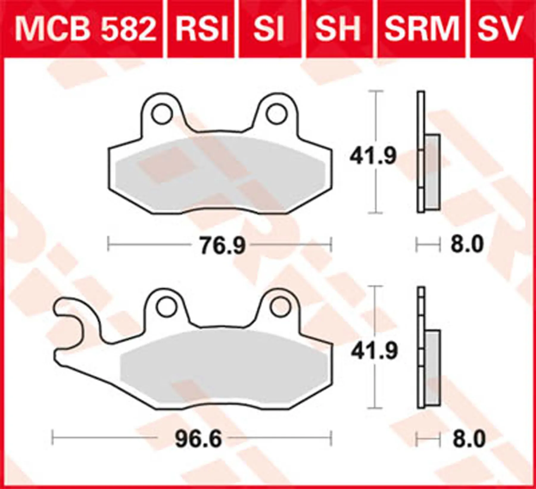 TRW BRAKEPADS ORGAN.