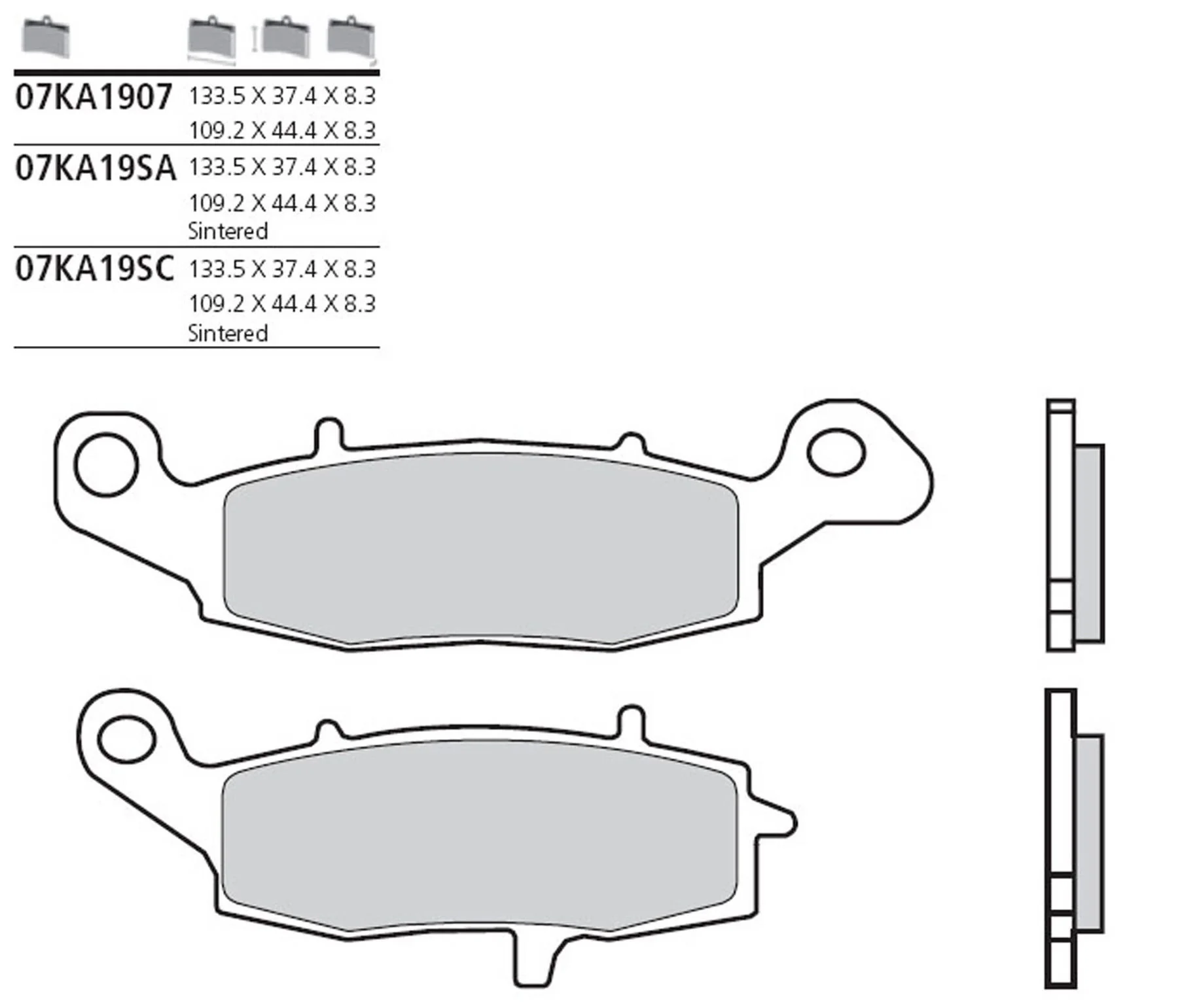 BREMBO PLAQUETTES D.FREIN