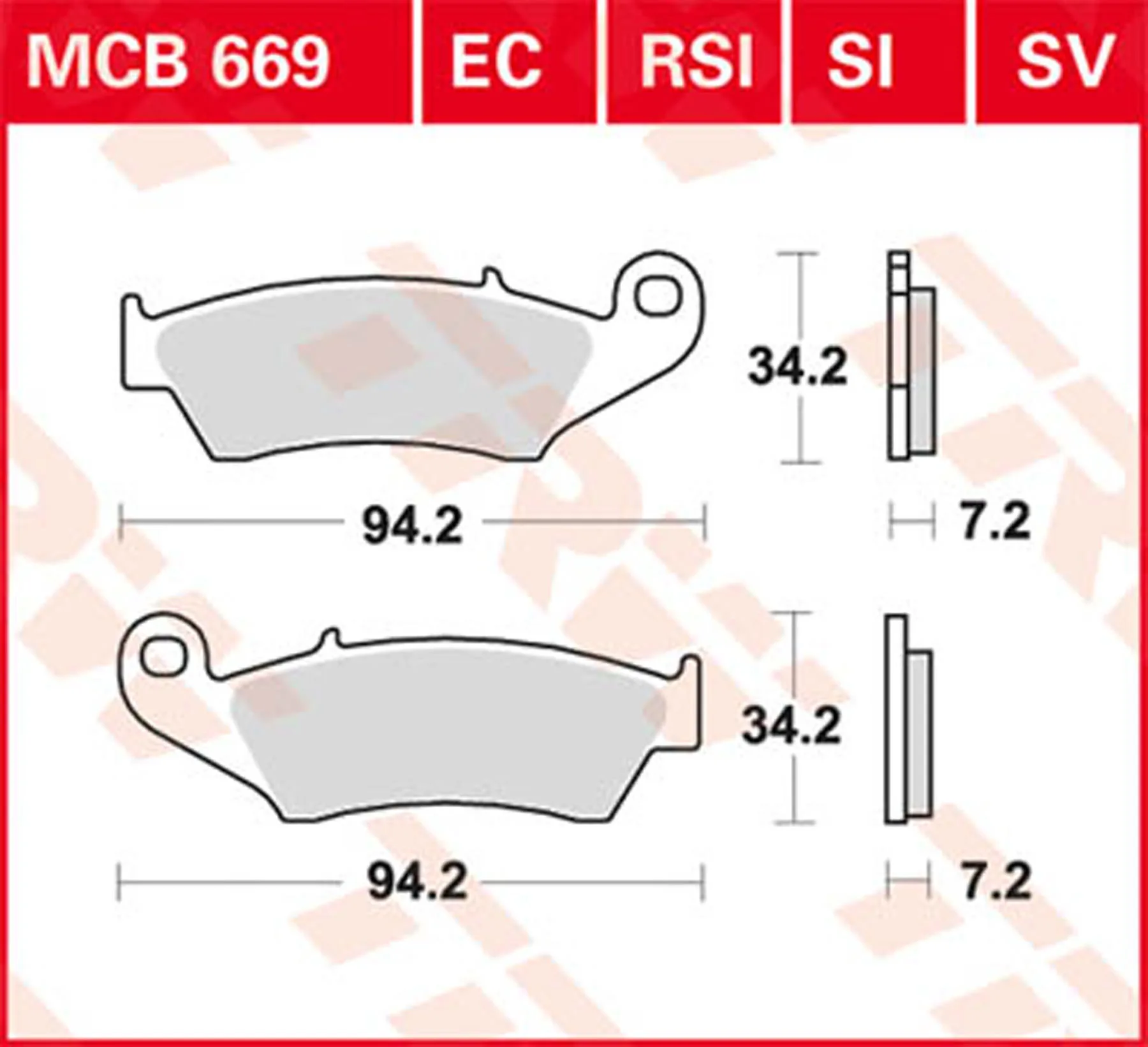 TRW SINTERED BRAKE PADS