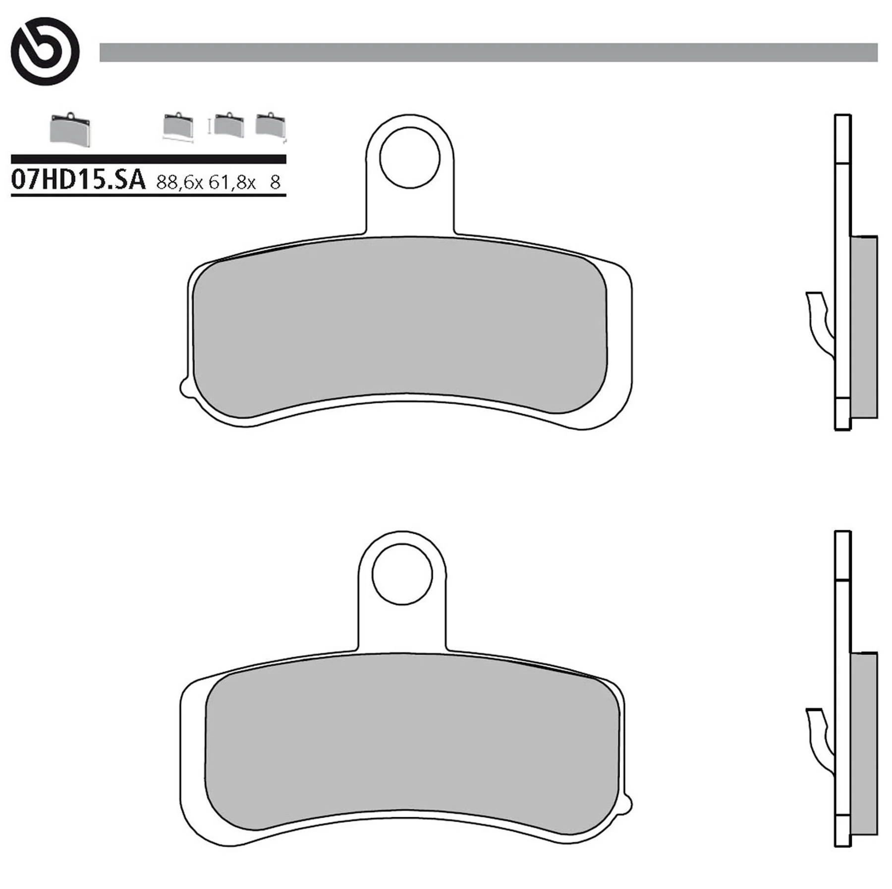 BREMBO BREMSEBEL. SINTER