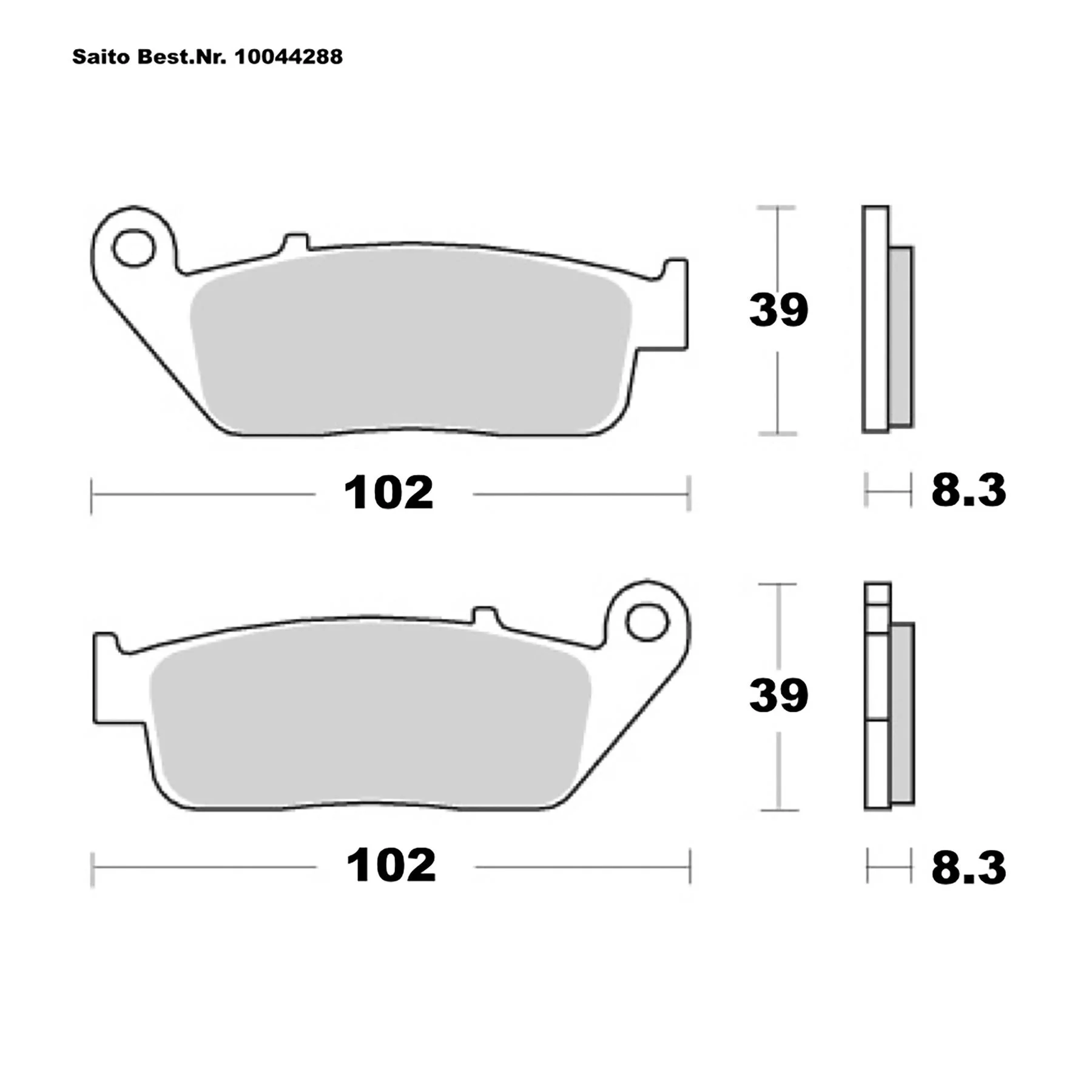 SAITO BRAKE-PADS ORGANIC