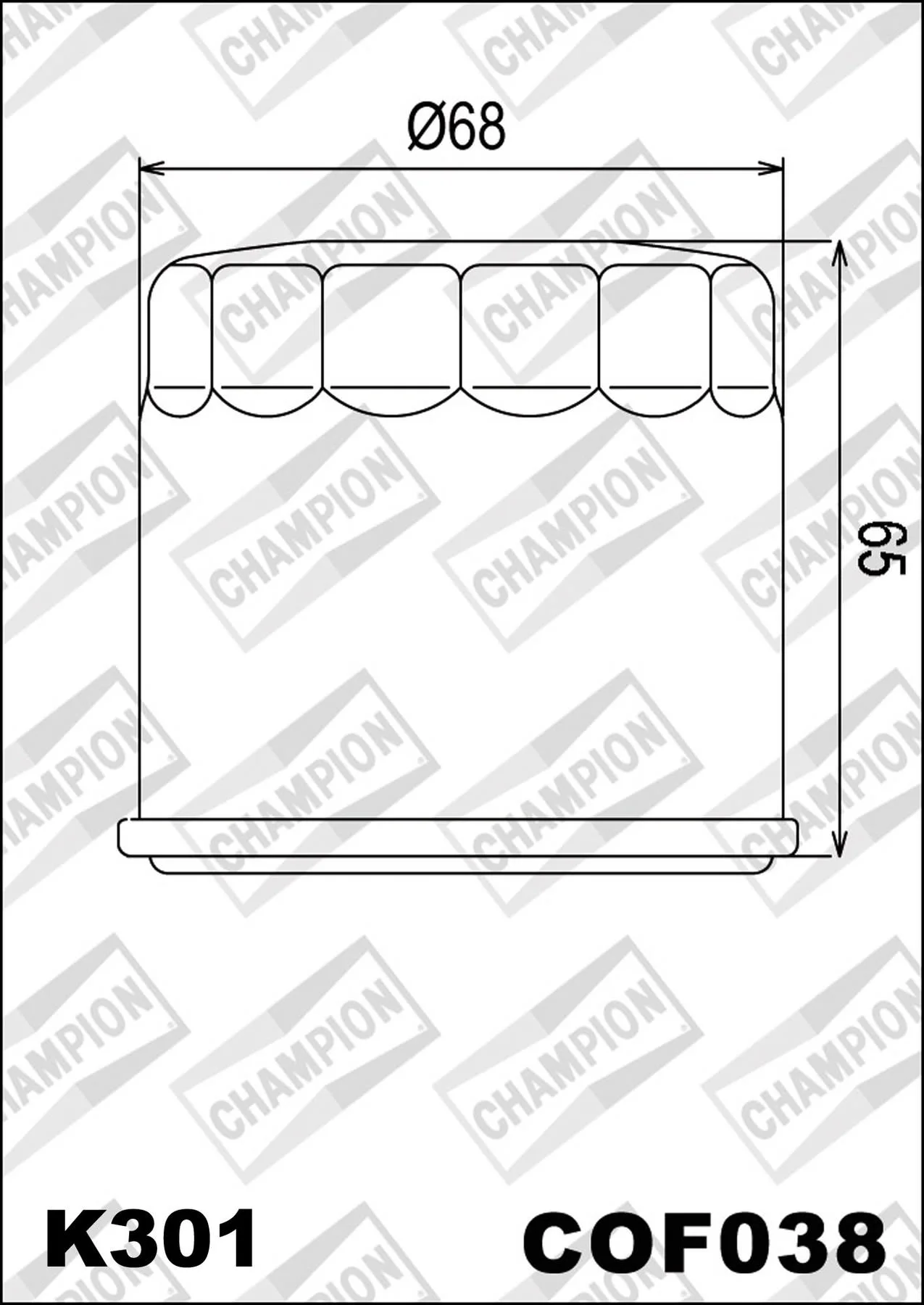 OELFILTER CHAMPION COF038