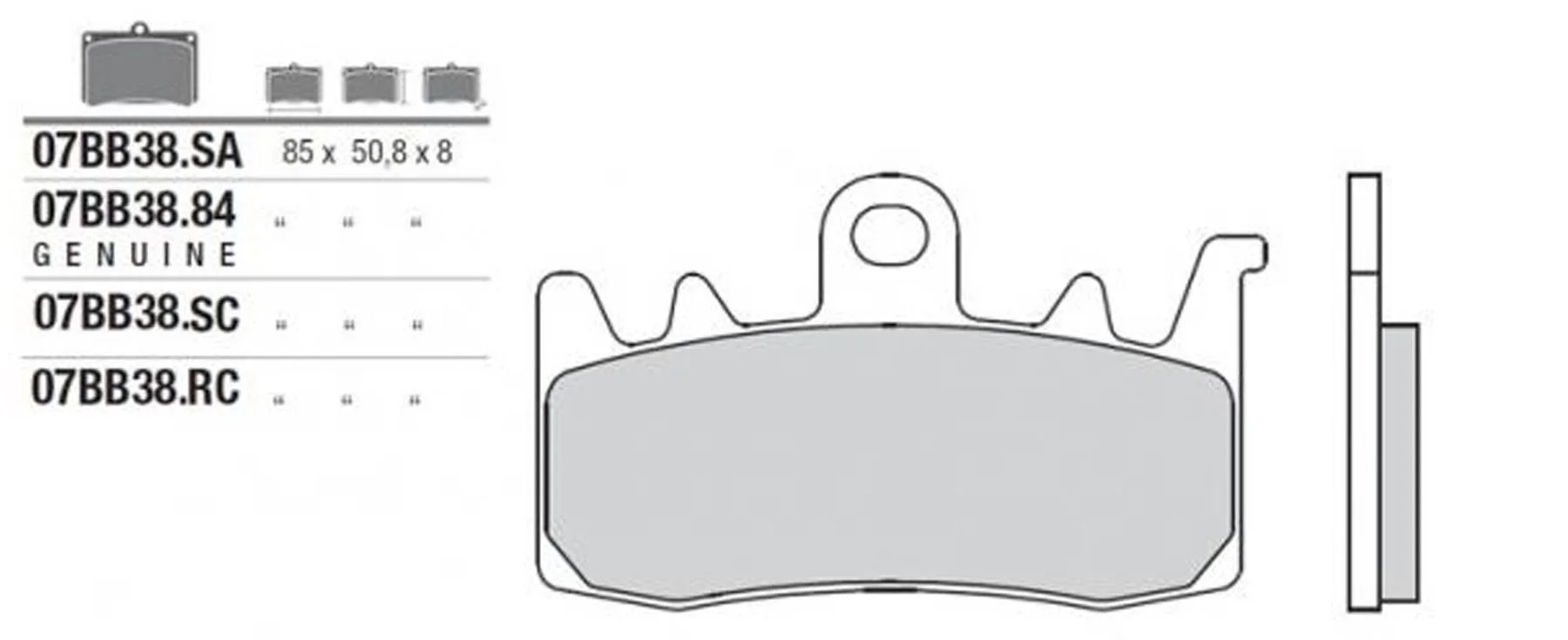 BREMBO BREMSEBEL. SINTER