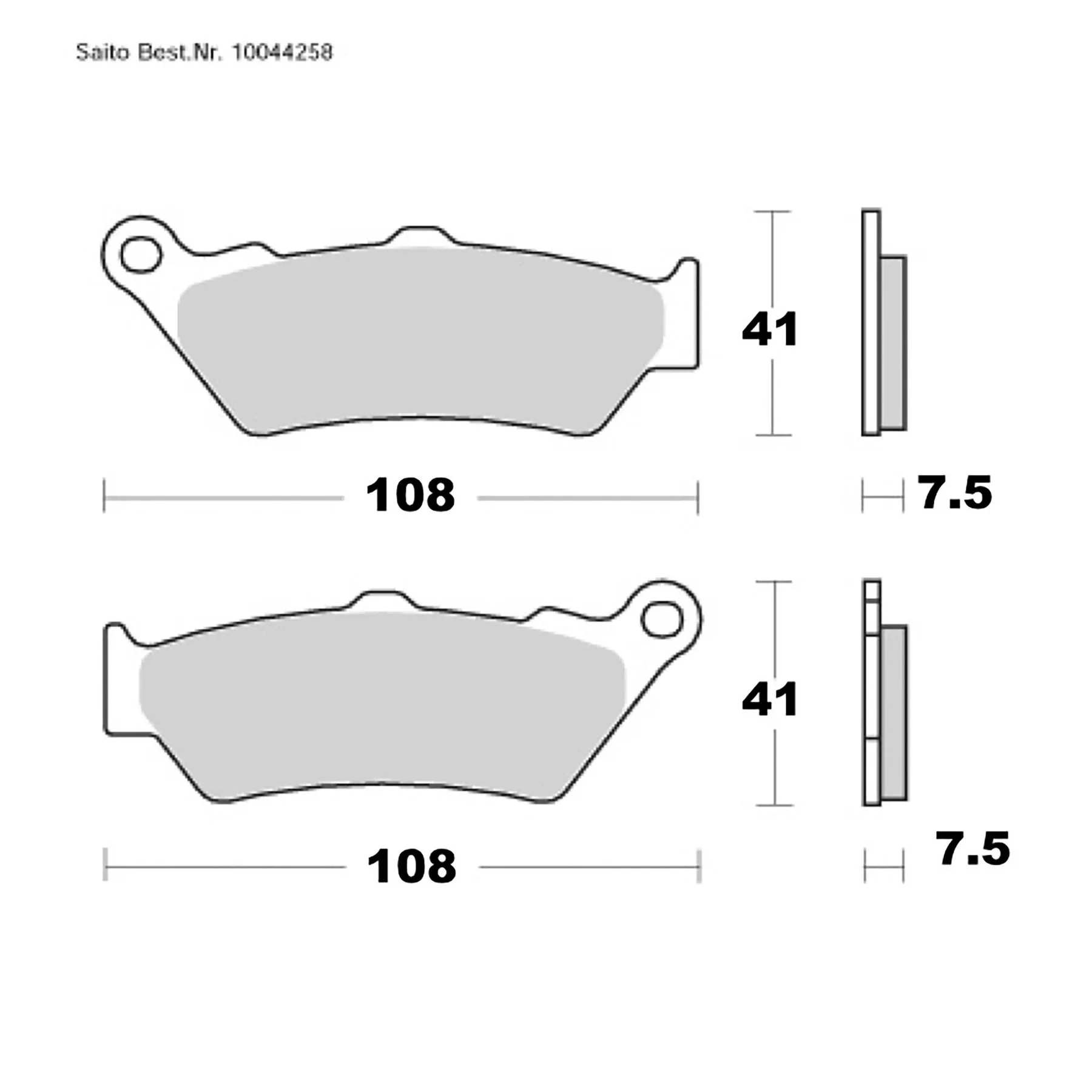 SAITO BRAKE-PADS ORGANIC