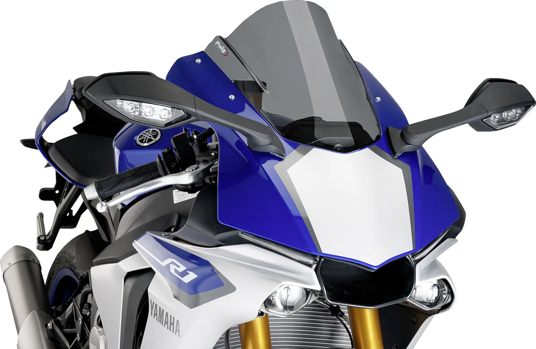 Bulle Puig Z-Racing Noir Pour Yamaha YZF-R1 / R1M 2020-2022 - Amélioration Aérodynamique, Protection Du Pilote
