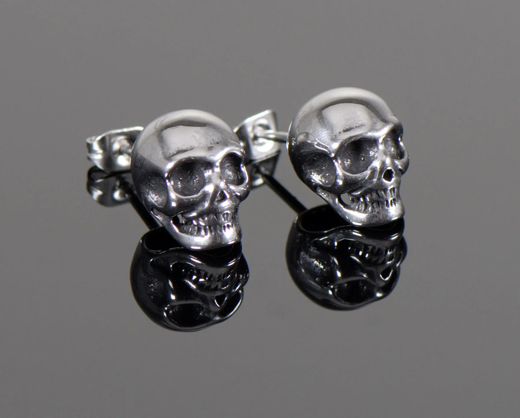 'SKULL' EAR STUDS