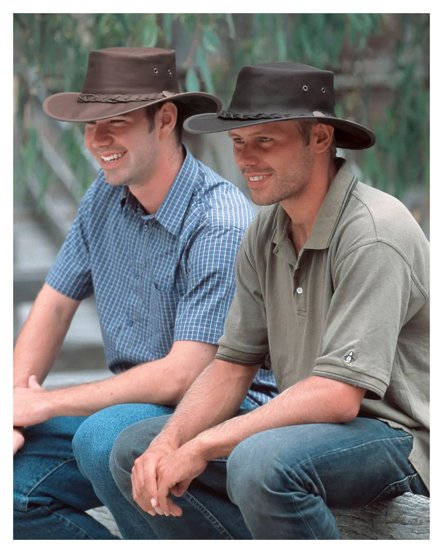 BROWN LEATHER HAT