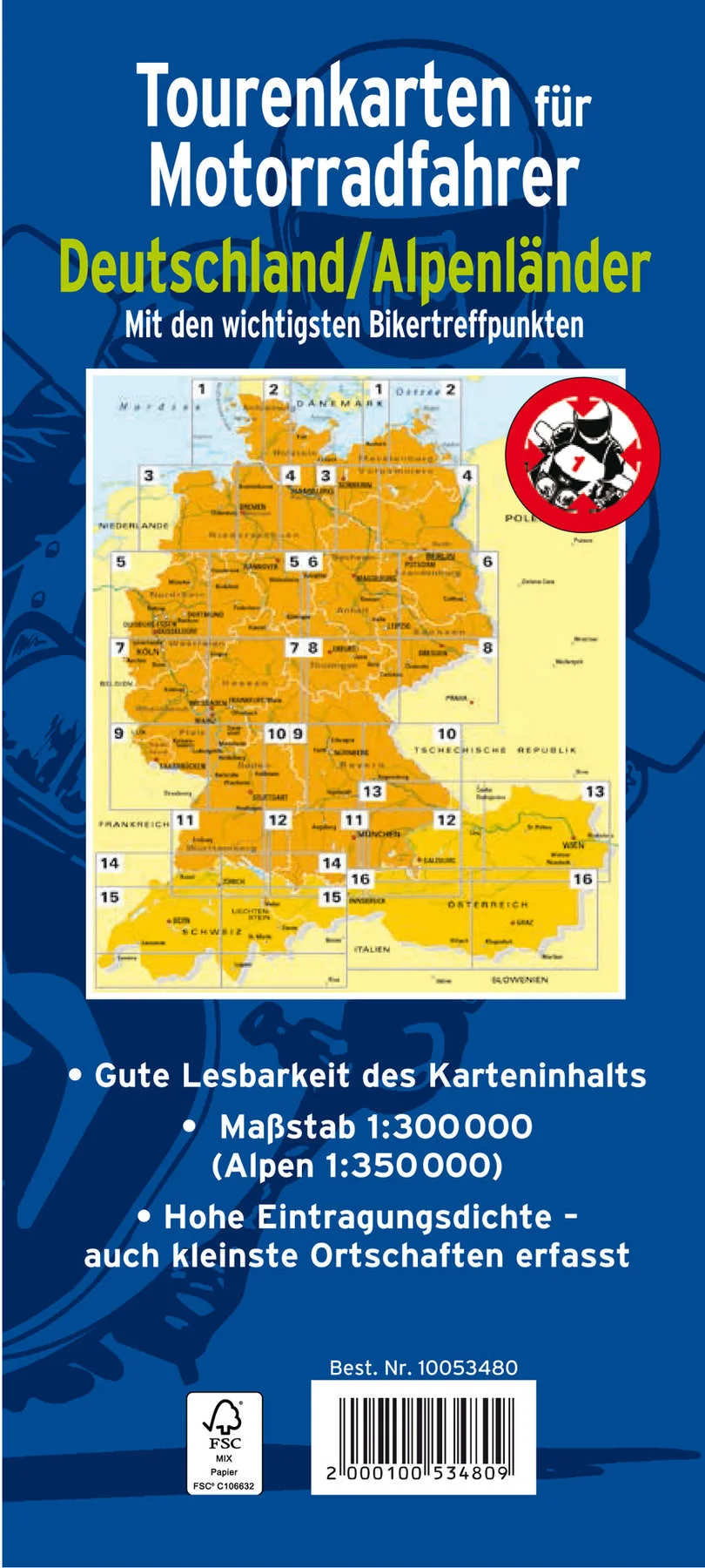 MOTORRADTOURENKARTEN-SET