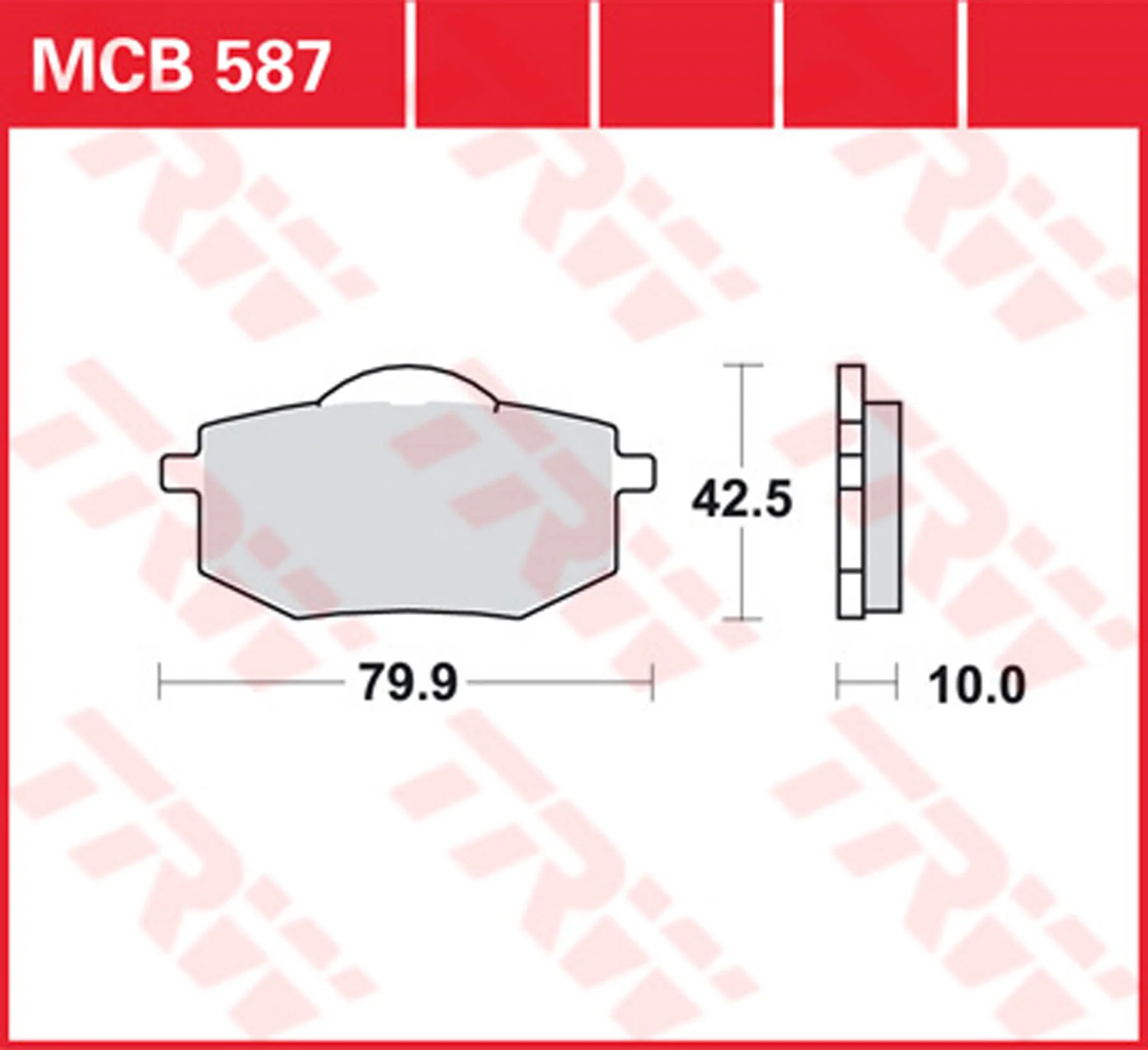 TRW BRAKEPADS ORGAN.