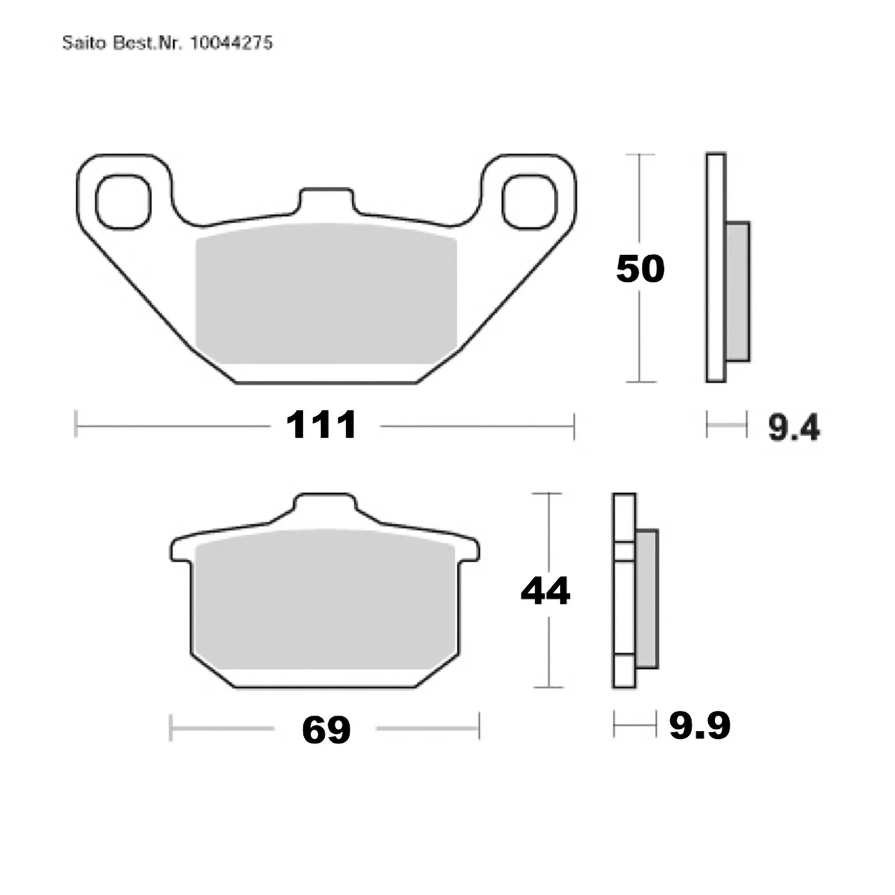 SAITO BRAKE-PADS ORGANIC