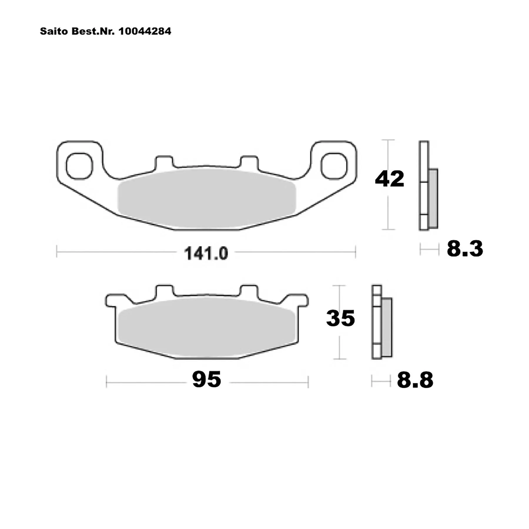 SAITO BRAKE-PADS ORGANIC