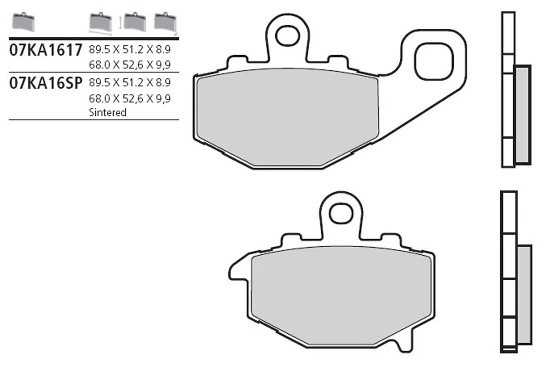 BREMBO BRAKEPADS ORGANIC