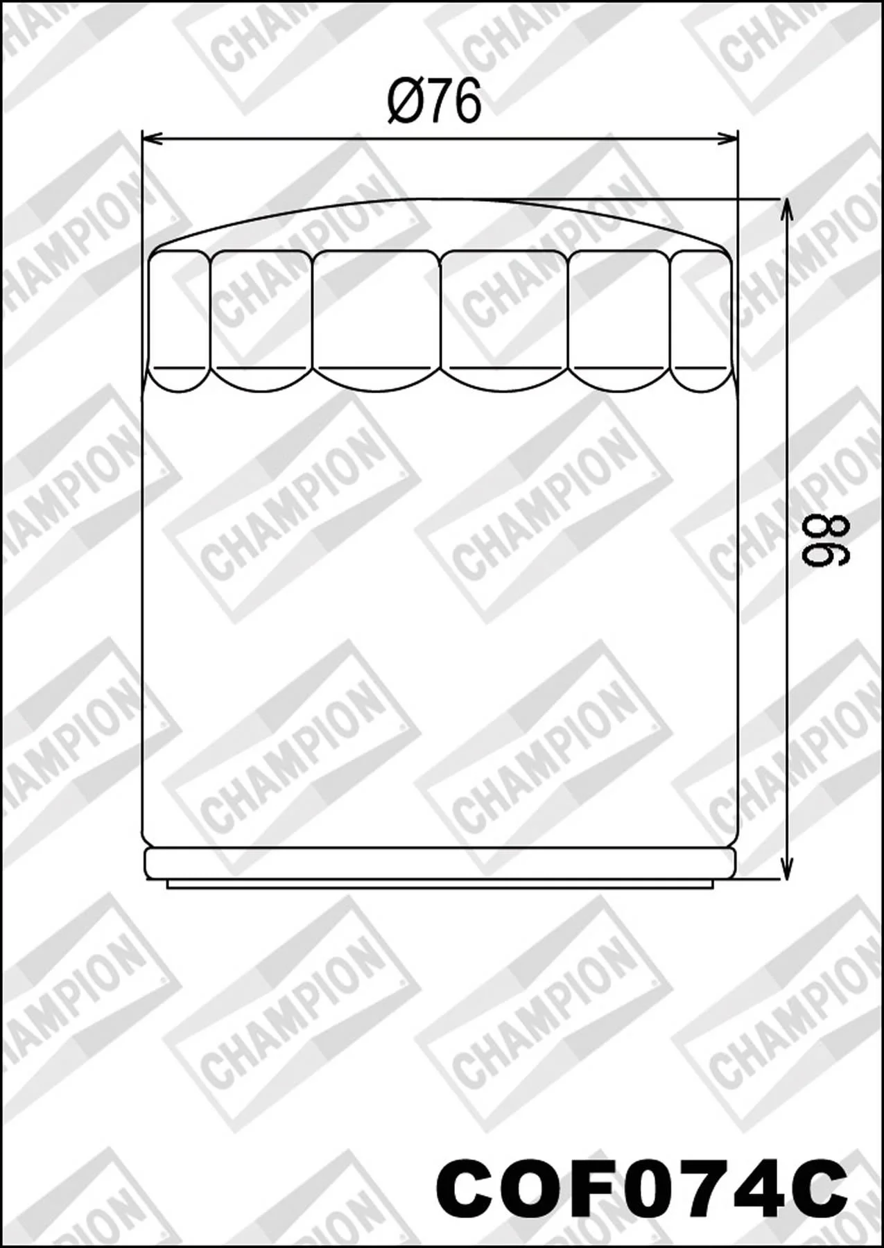 CHAMPION OILFILTER COF074