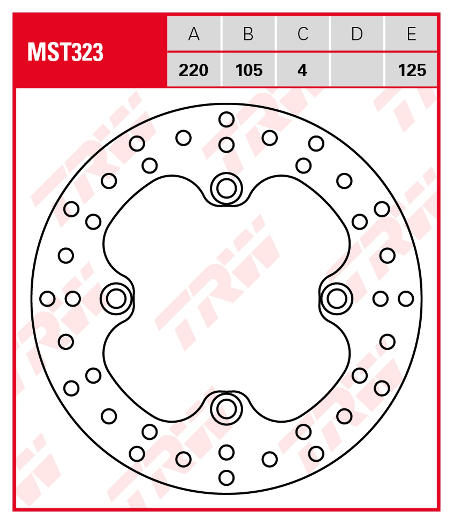 TRW BREMSSCHEIBE HINTEN