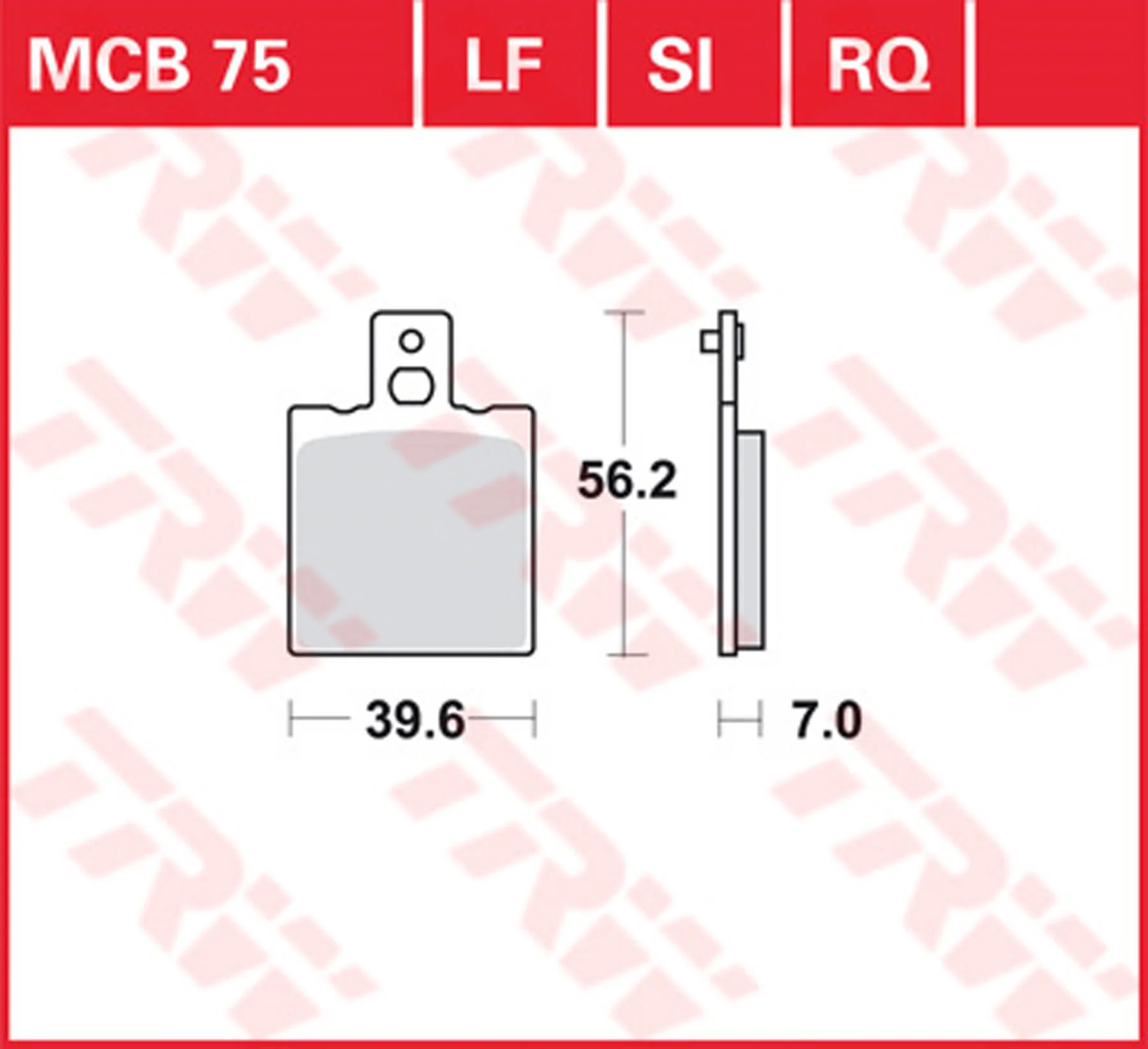 TRW BRAKEPADS ORGAN.