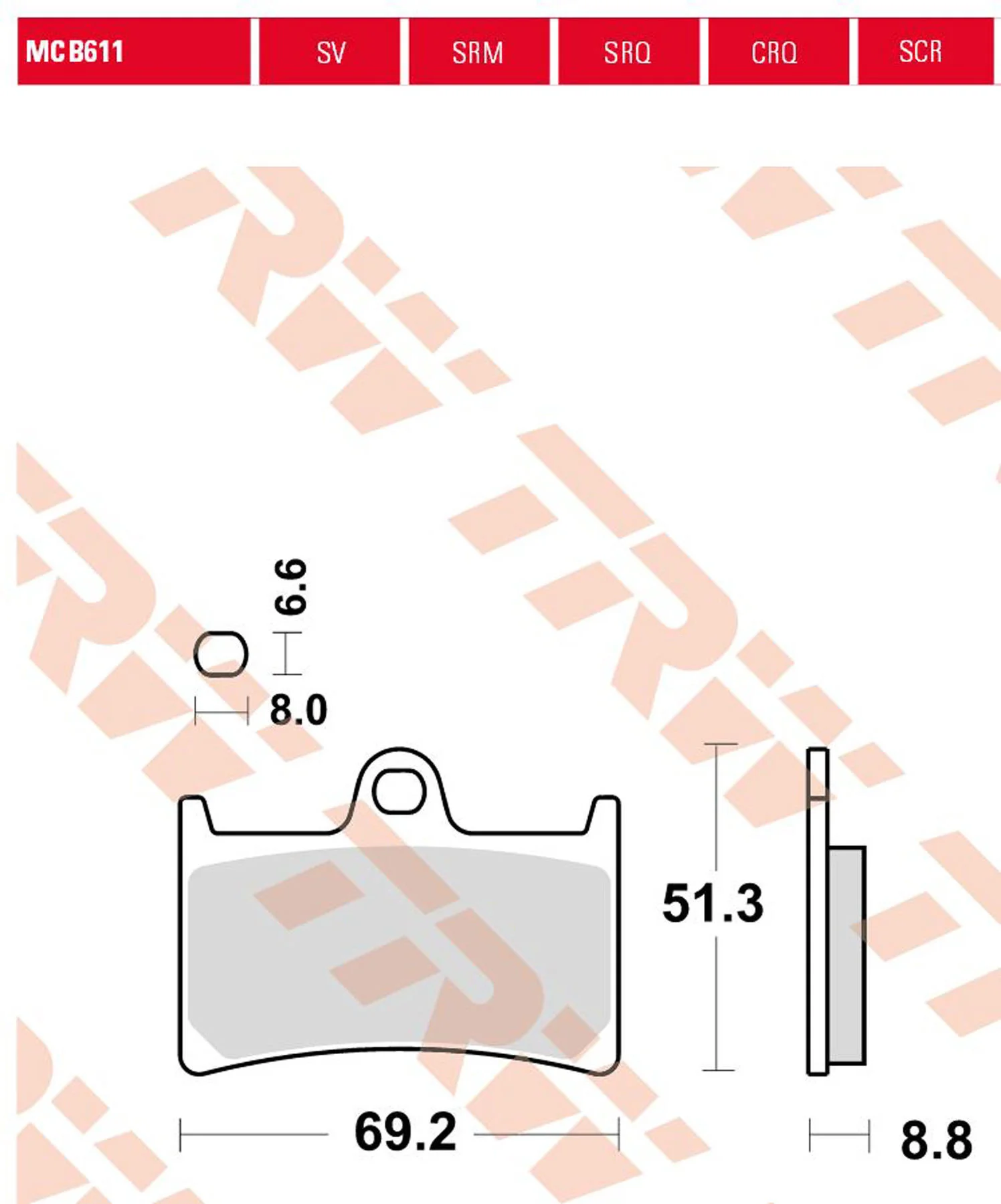 TRW CARBON BRAKE PADS