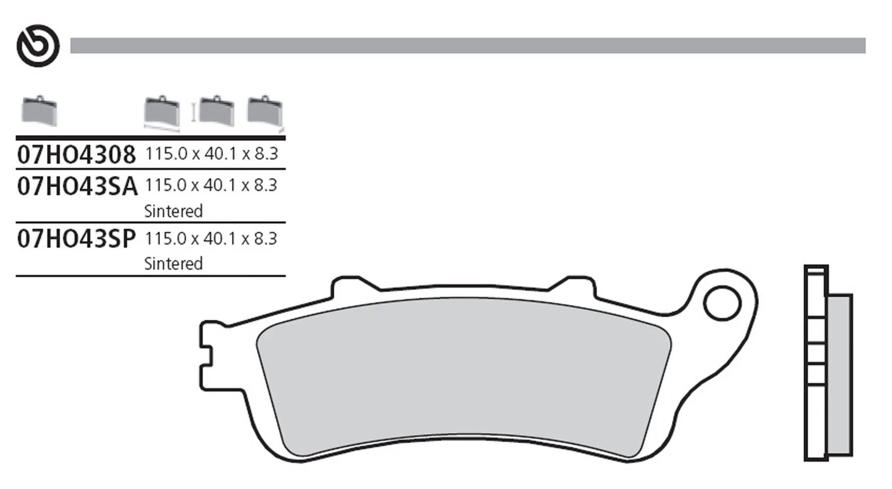 BREMBO BREMSBELAG HINTEN