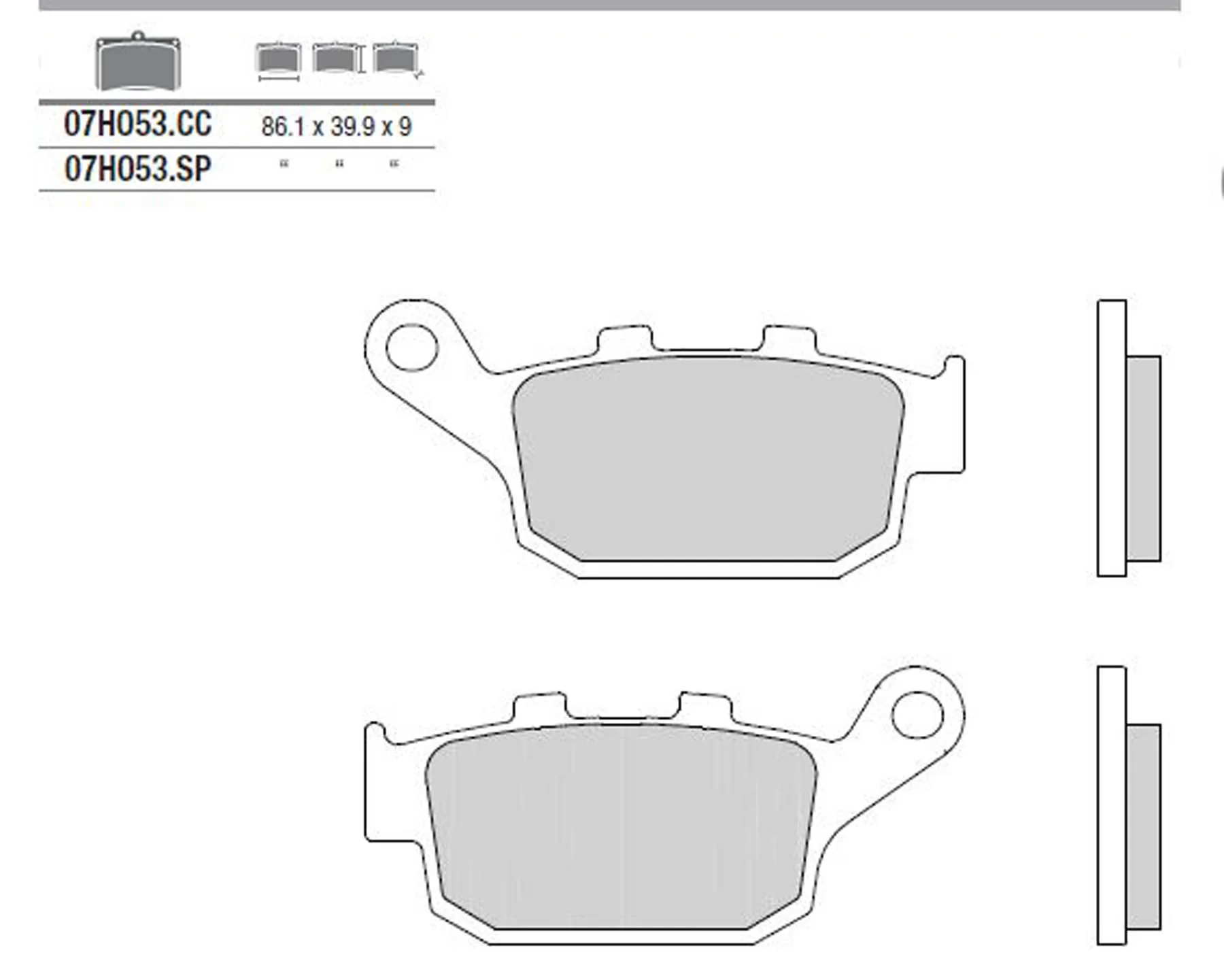 BREMBO BREMSEBEL. SINTER