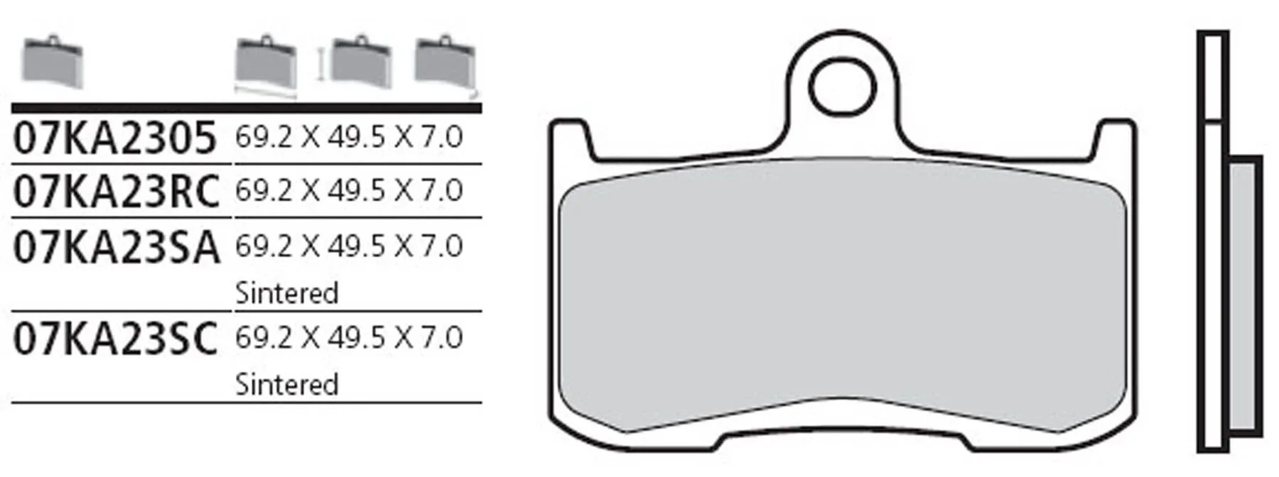 BREMBO BREMSBELAG VORNE