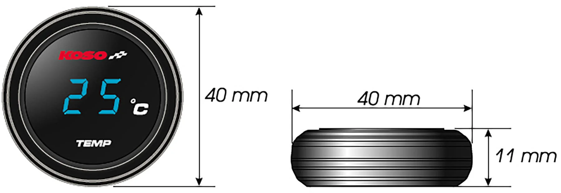 KOSO COIN TEMP. GAUGE