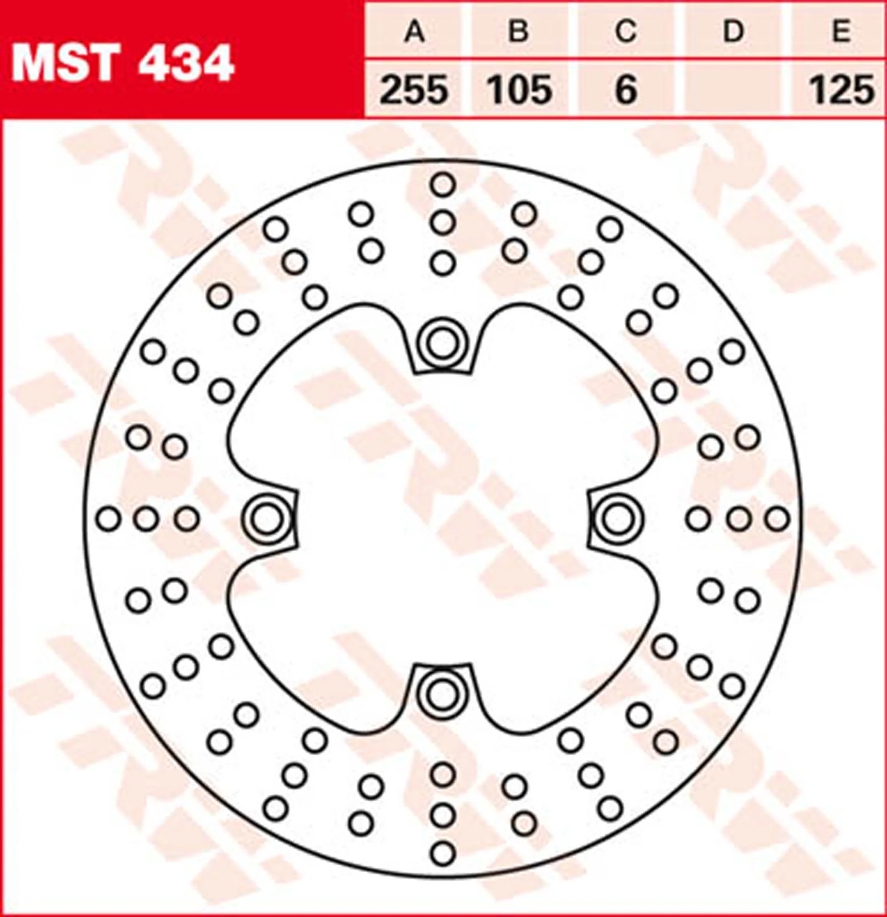 TRW BREMSSCHEIBE MST434