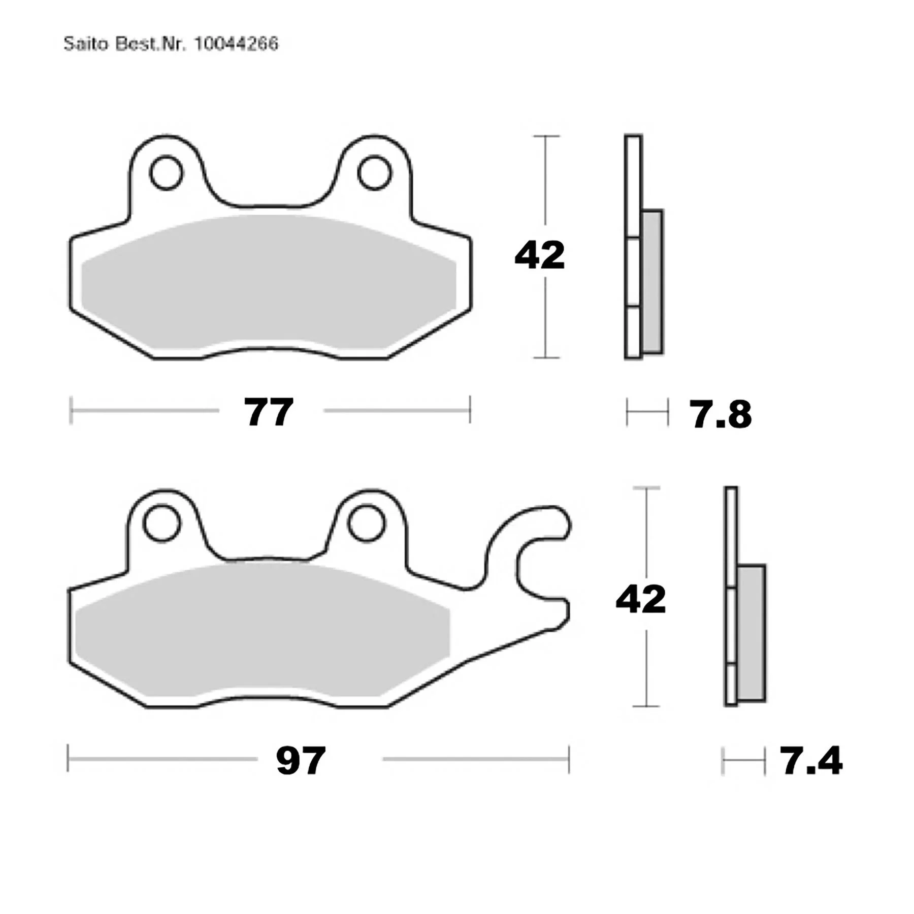 SAITO BRAKE-PADS ORGANIC