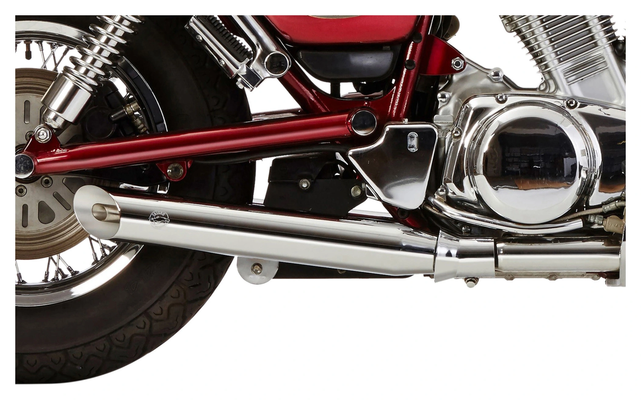 Hitzeschutzblech Universal 5 Zoll Chrom für Harley Krümmer oder Auspu,  17,95 €