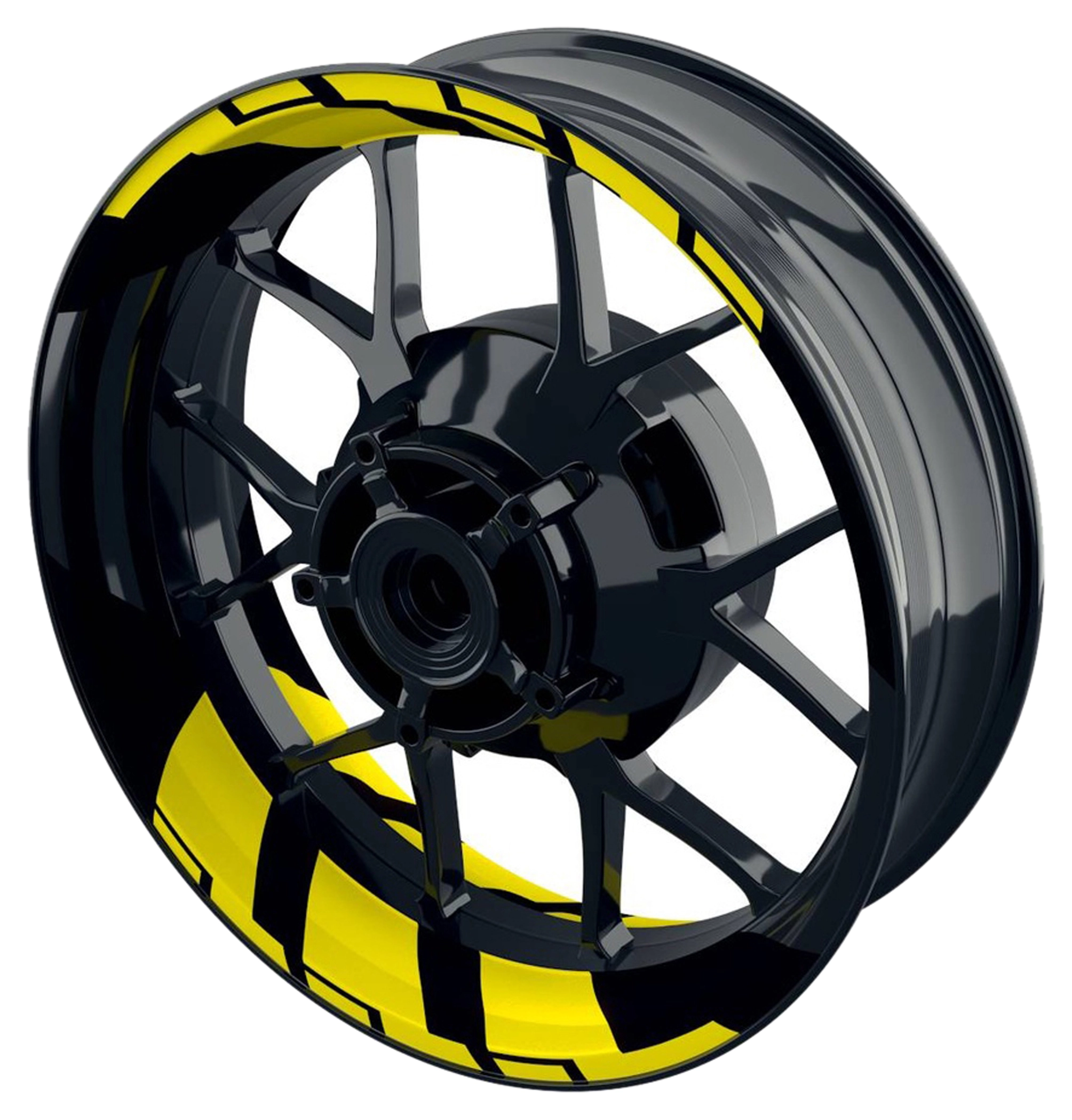 Black motorcycle on sale rims