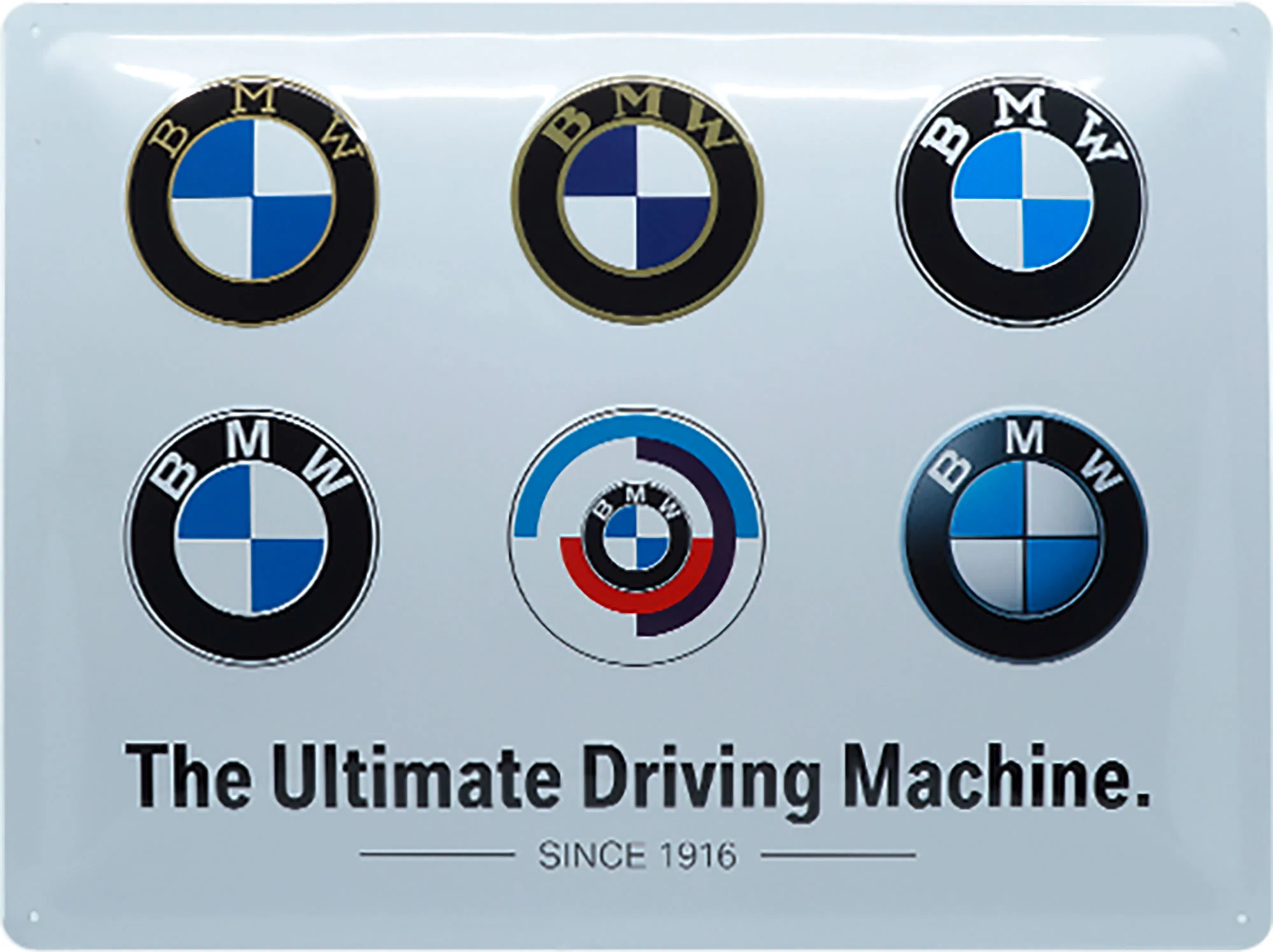 Tableau Logo BMW sur fond blanc (Taille: XXS, Support: Avec Châssis)