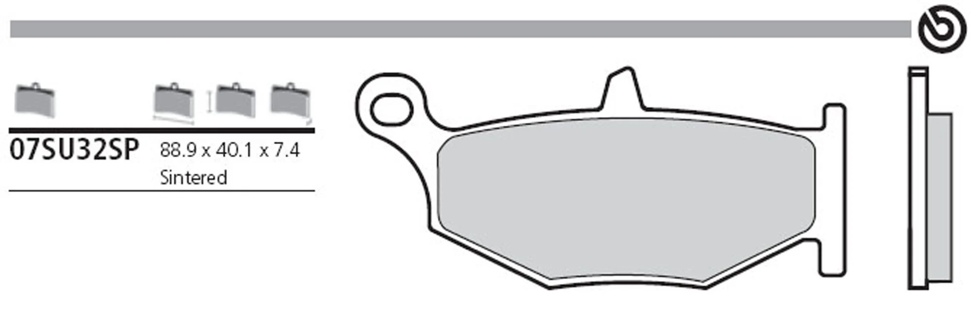 Brembo Bremsbeläge Sintermetall – Modell 07BB04.SP | Für Hinterrad, Straßenoptimiert