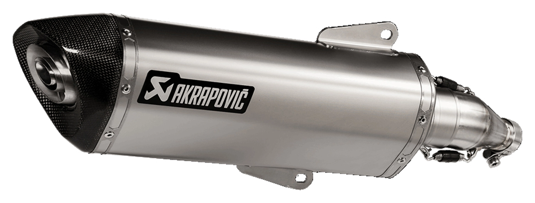 STICKERS AKRAPOVIC metallic exhaust 2 pcs HEAT PROOF! (Compatible Product)