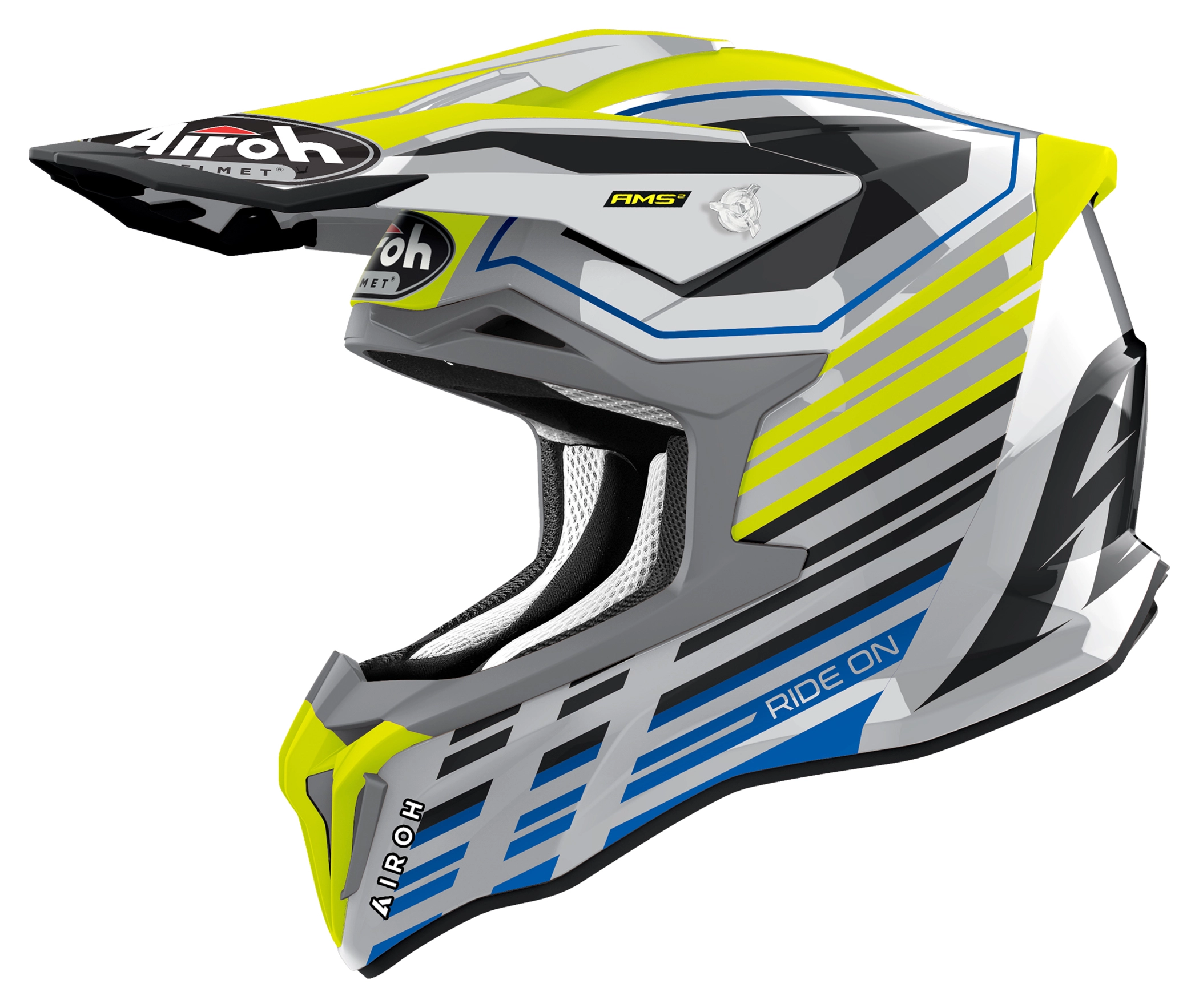 Airoh Airoh Strycker Shaded Yellow Gloss motocross helmet