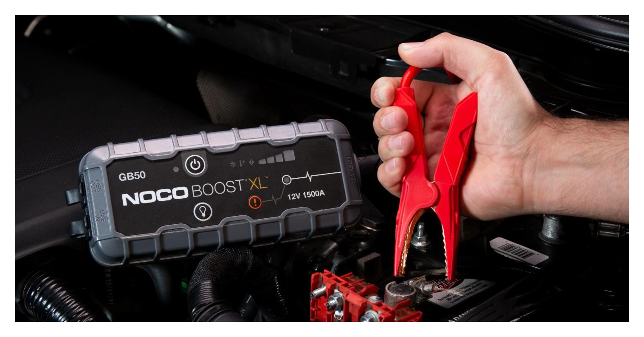 NOCO Boost XL GB50 1500A 12V UltraSafe Starthilfe Powerbank, Auto Batterie  Booster, Tragbare USB Ladegerät, Starthilfekabel und Überbrückungskabel für  bis zu 7,0L Benzin und 4,5L Dieselmotoren : : Auto & Motorrad