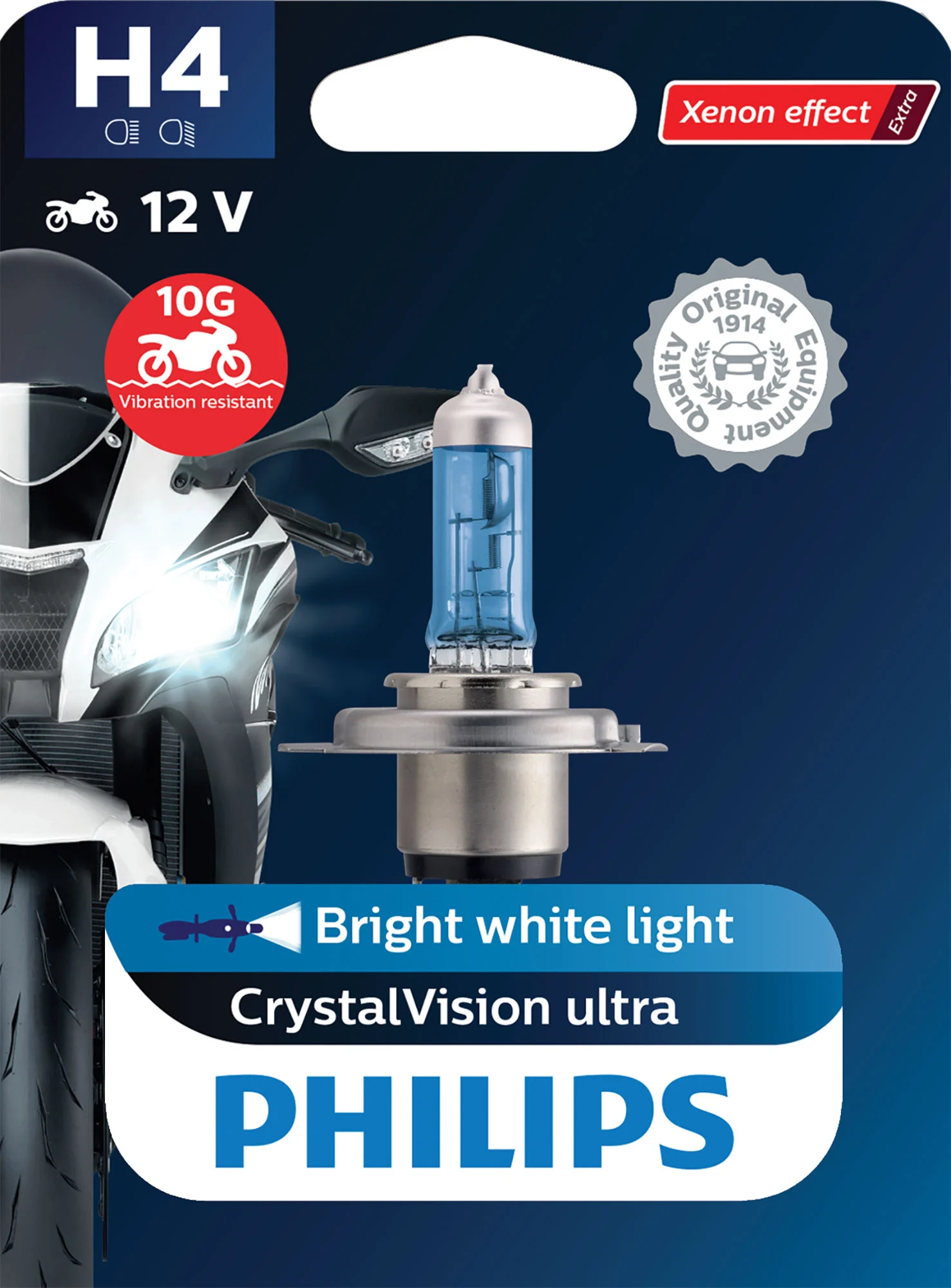 Philips PHILIPS CRYSTALVISION H4 ULTRA MOTO 60 55W