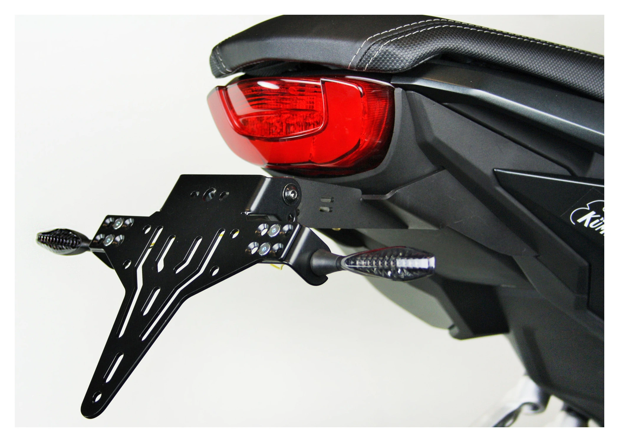 Motorrad-Nummernschildrahmenhalter Heckrücklichthalterung Schwarz