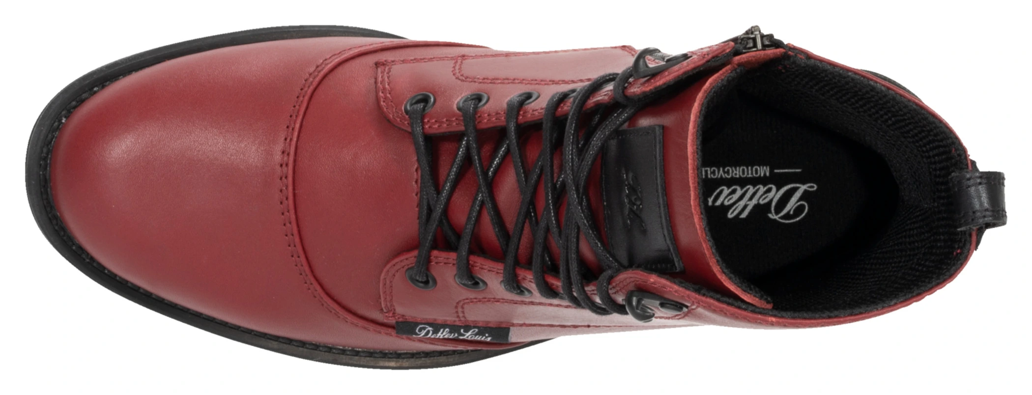 Motorcycle shop boots red