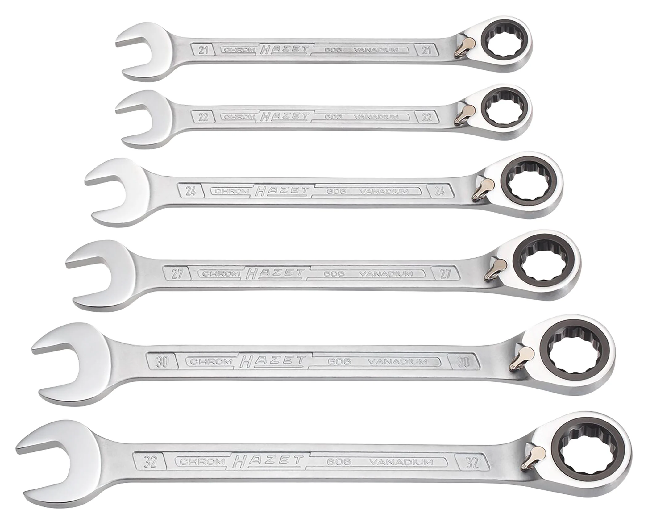 Tribus Tools SAE And Metric Ratcheting Wrench Set, 6 Piece
