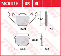 TRW BREMSBELAEGE ROLLER