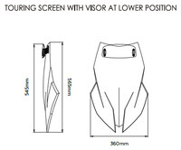 Puig 6992H Tourenschild Für Motorrad, Rauchgrau – Aus Schlagfestem Acryl, 3 Mm Stark