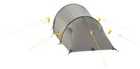 Dubbelwandige koepeltent, 2-persoons, LE
