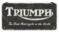 Metalen wandbord Triumph