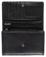 Porte-monnaie, similicuir, noir